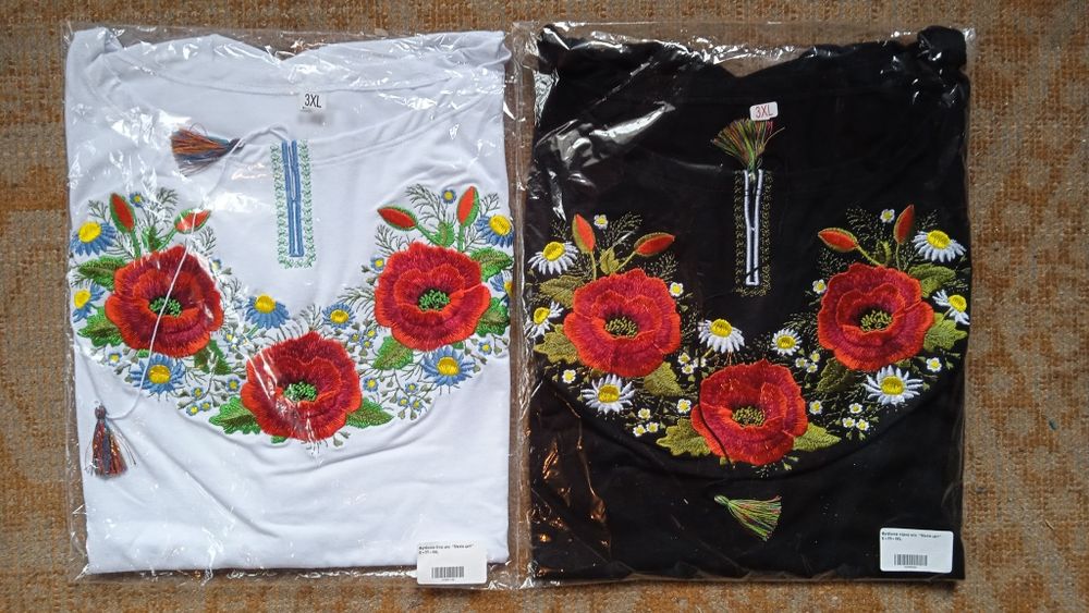 Bluzka folkowa haftowana góralska folk ludowa damska w maki L, XL, XXL