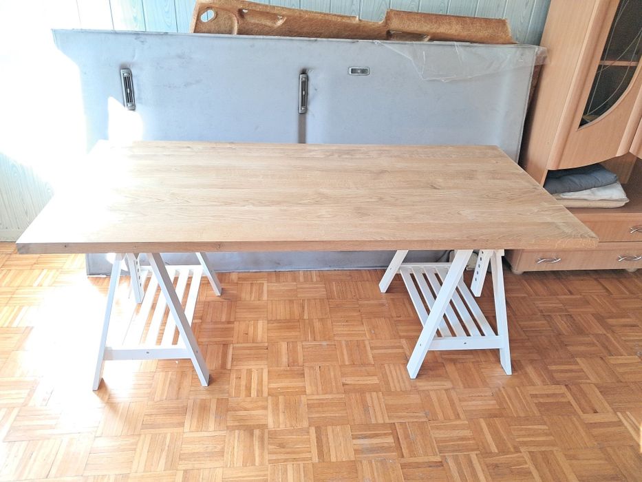 Stół dębowy drewniany rustykalny obiadowy roboczy duży