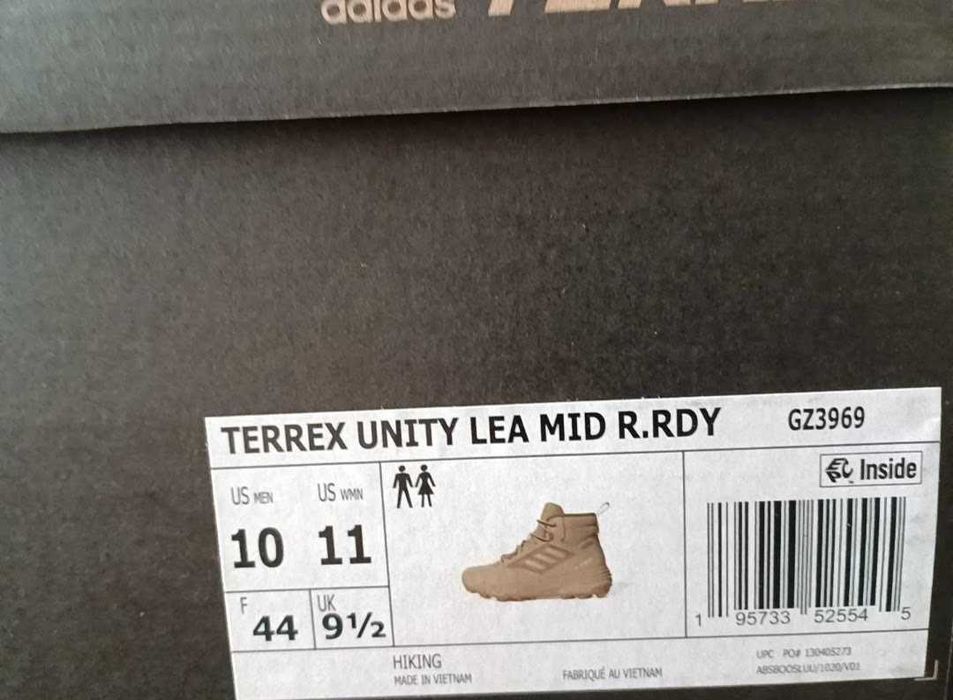 Влагозащищенные Ботинки Adidas Terrex Unity Leather Mid RainRDY GZ3969