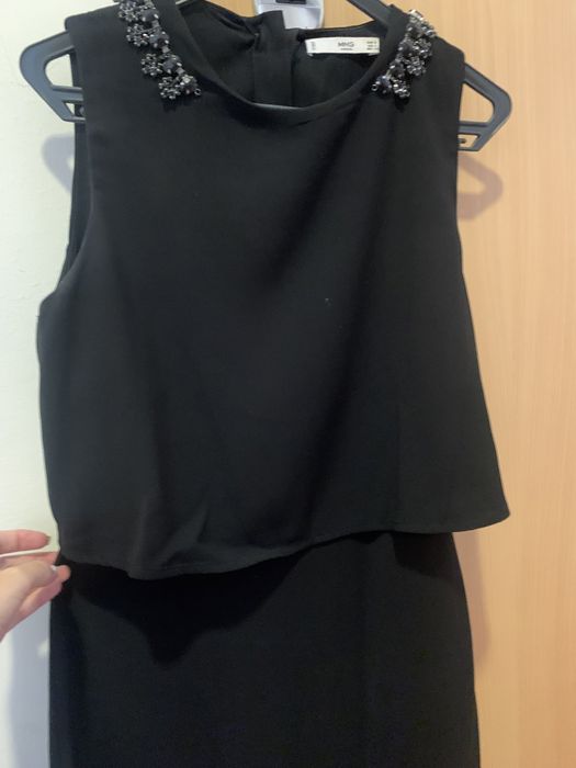 Vestido curto preto, Mango, tamanho S