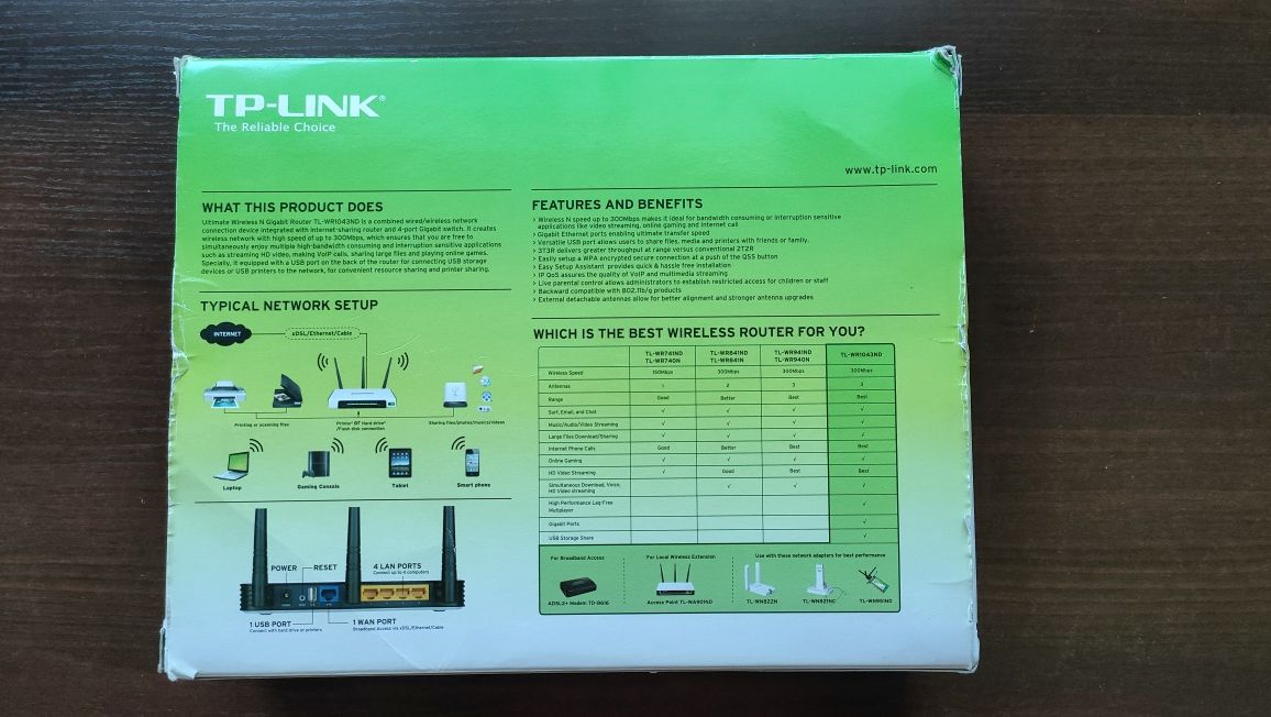 Router TP-Link 300Mbps Ultimate Wireless N