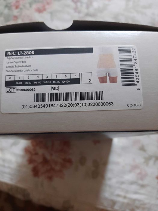 Cinta lombar ortopédica