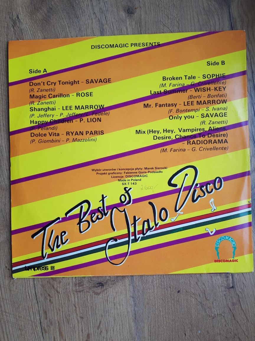 LP - Best Italo Disco . Sprzęt AV . Płyty . Kasety . DVD . Tanio !