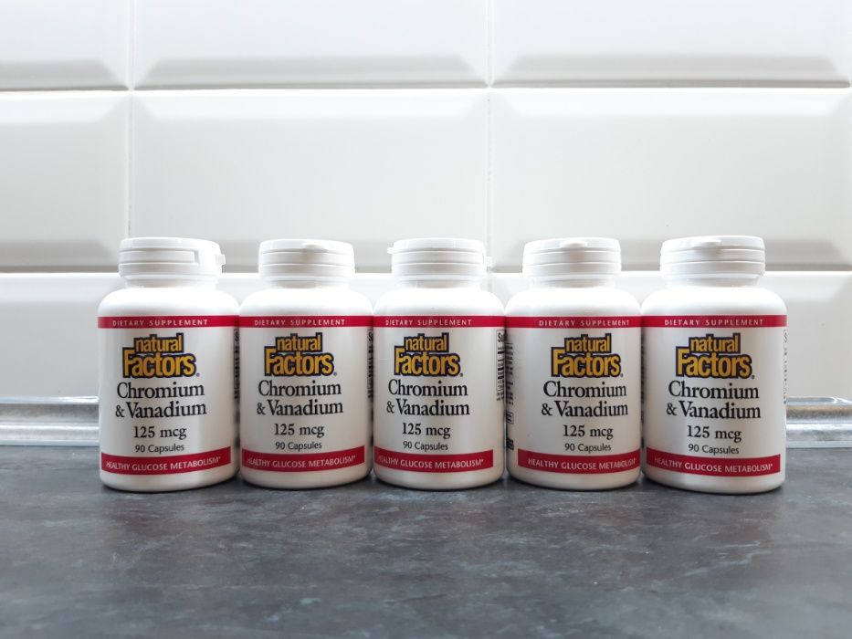 Natural Factors, Chromium + Vanadium (90 капс.), хром ванадий