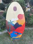 Deska surfingowa Skimboard drewniana.