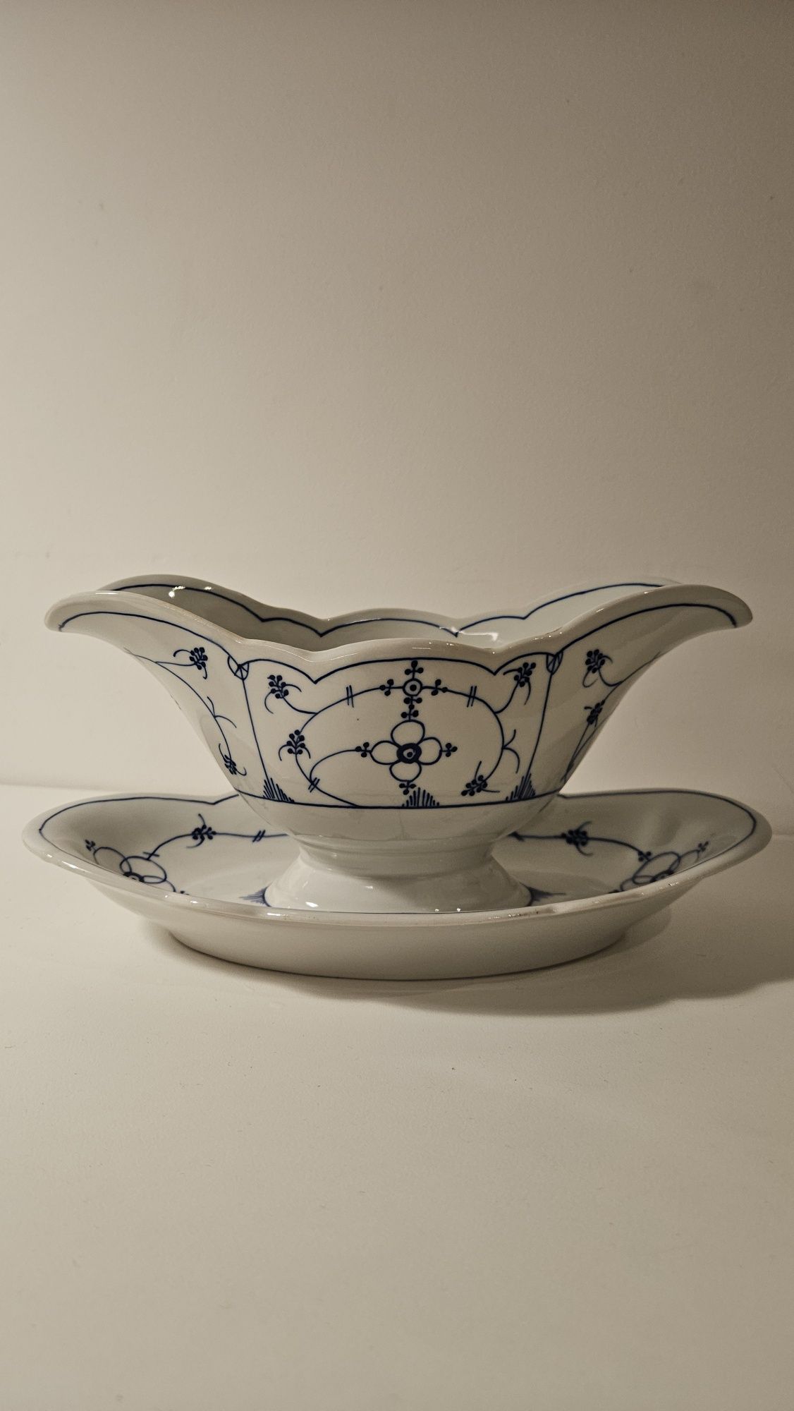 Sosjerka wzór słomkowy porcelana
