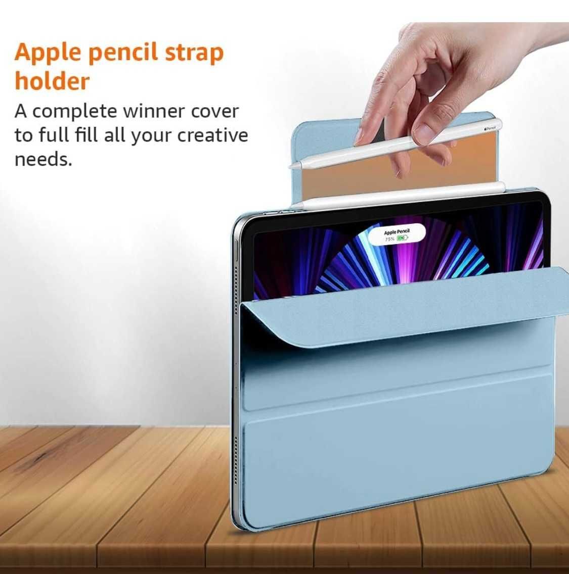 Etui ksiązkowe z klapką iPad Pro 11 z podwójnym magnesem niebieskie