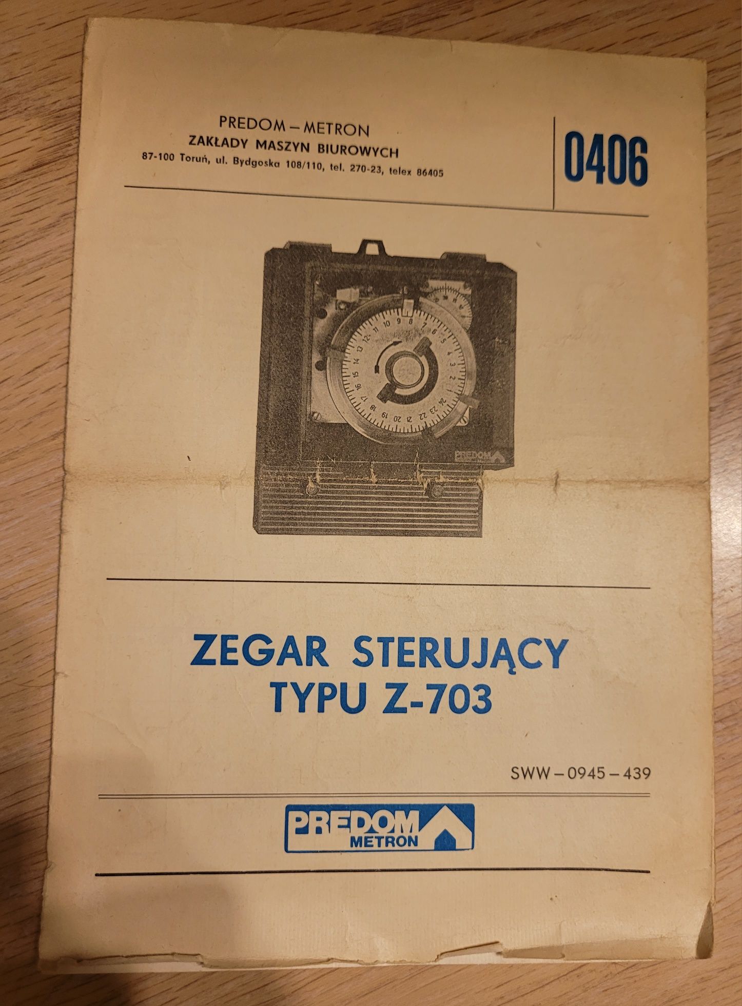 Instrukcja zegar sterujący typu Z-703
