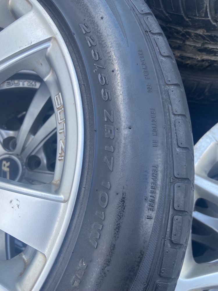 Audi VW Skoda alufelgi BUTZ 17-5x112 z oponami letnimi