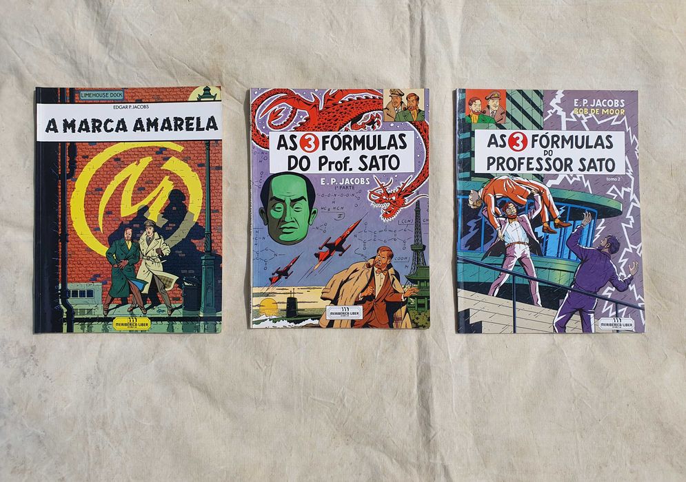 Livros usados de banda desenhada Blake e Mortimer