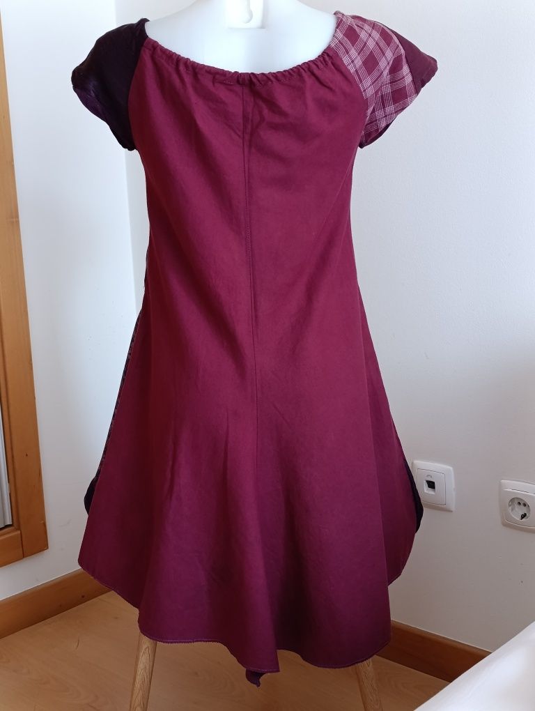 Vestido de verão Roxo e Borgonha