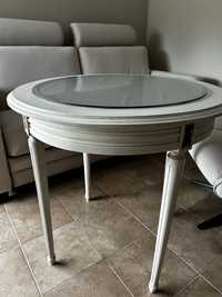Stół okrągły biały drewno , oryginalny włoski 80 cm