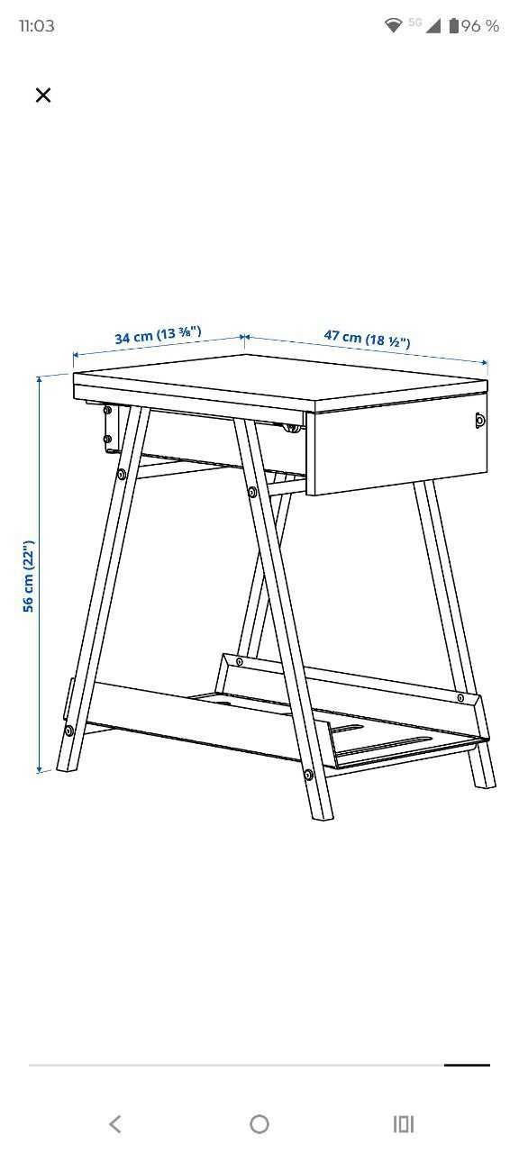 Mesinhas de cabeceira Ikea Trotten brancas