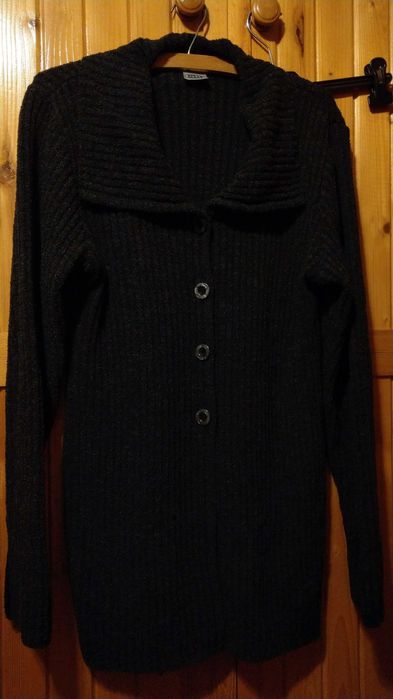 Sweter narzuta bardzo ciemno granatowy / morski Bek&R M L XL 38 40 42