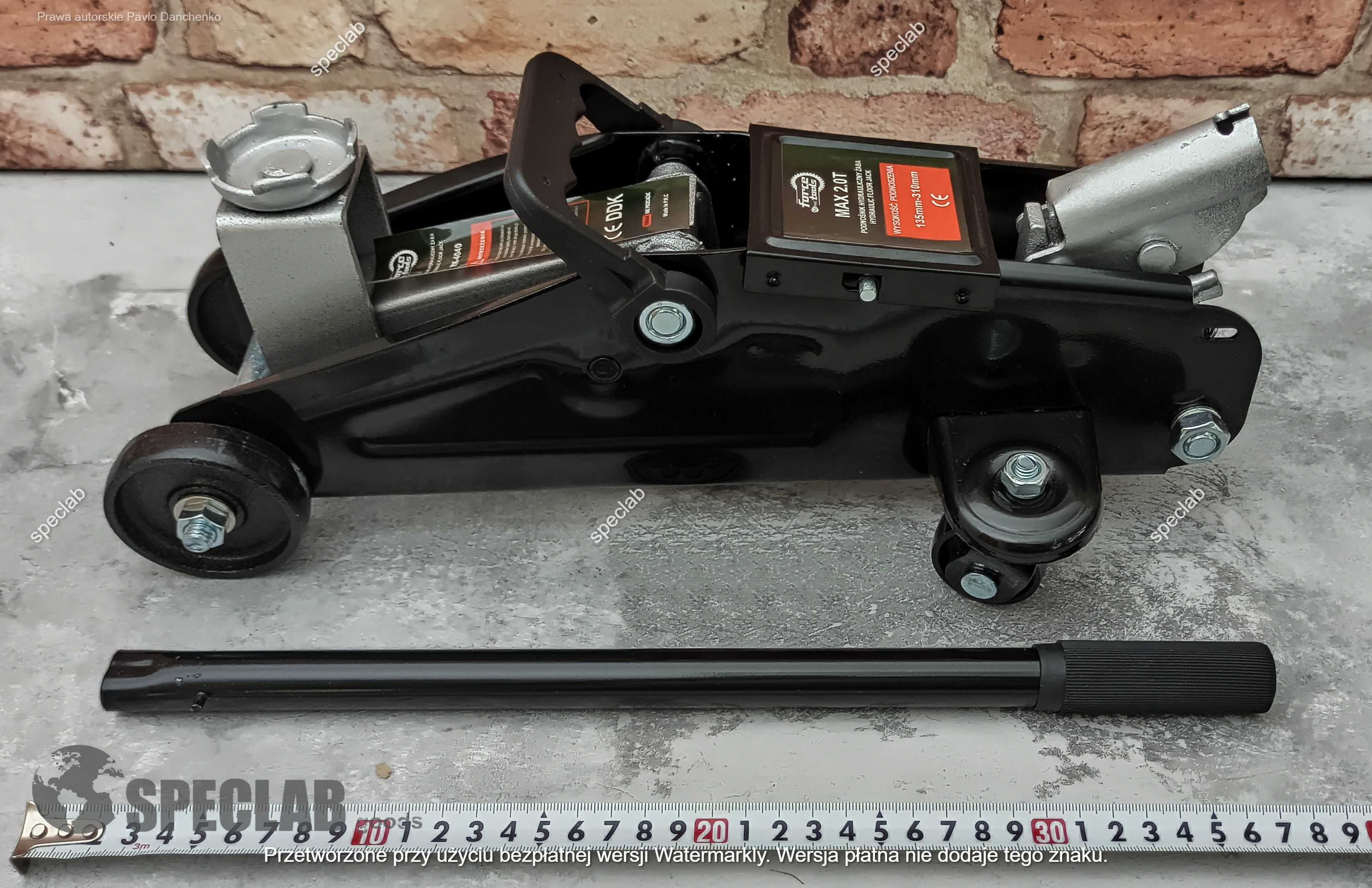Podnośnik samochodowy hydrauliczny Żaba 2T Lewarek 135-310 mm