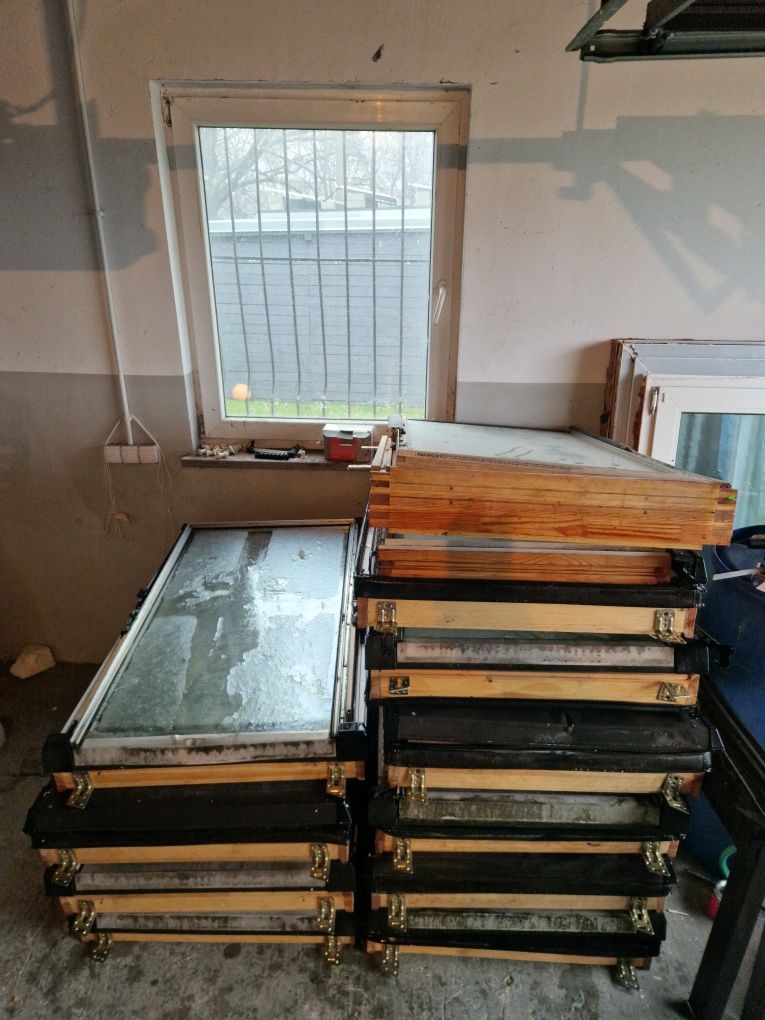 Okno 78x1 dachowe 74x118x7szt z demontazu 78x115 duzy 54x78x2szt wy