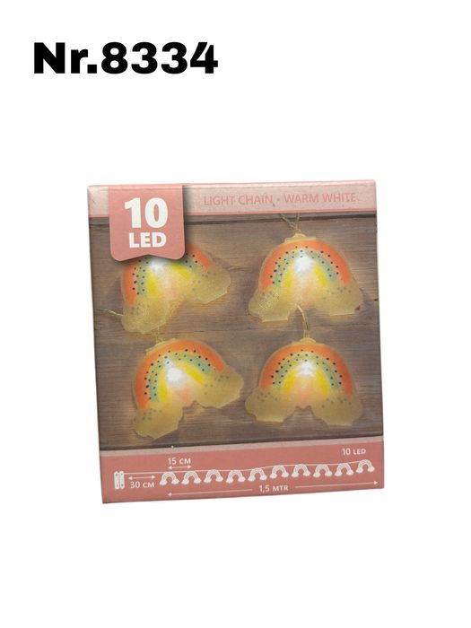 Girlanda świetlna tęcza 10 LED 1,5m nr.8334