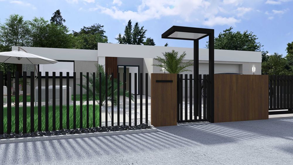 Ogrodzenie Grzebieniowe Pionowe nowoczesne ogrodzenie - Vertical