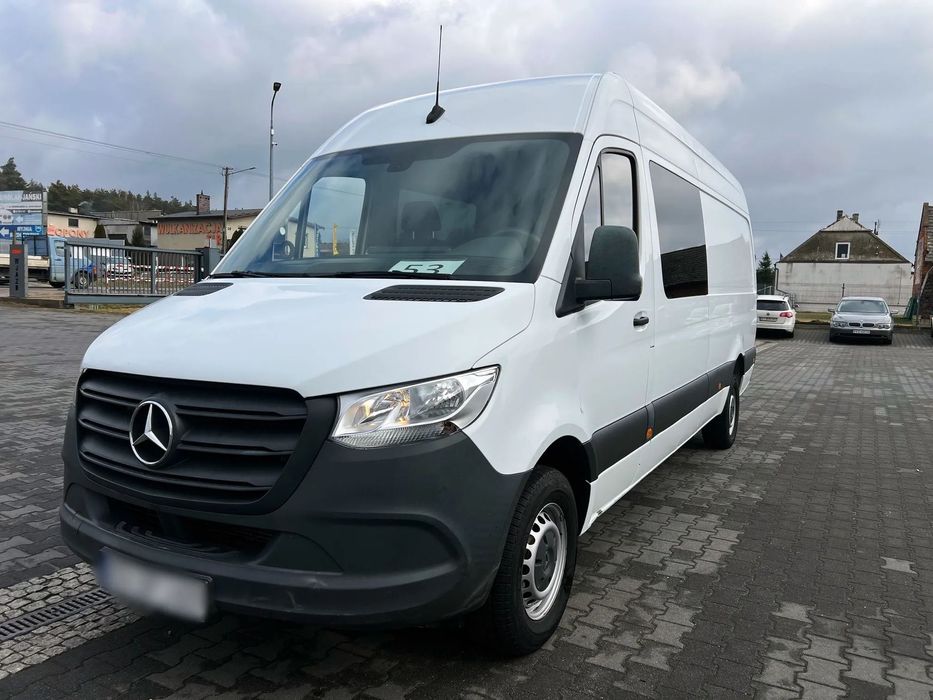 Mercedes-Benz Sprinter 319 CDI V6 Automat Maxi Long Doka Brygadówka 5-miejsc  NR.53 Klimatyzacja, Tempomat, Radio Dotyk, Kamera,