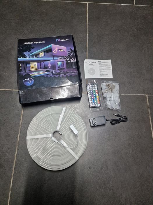 de luzes de néon LED Mexllex. 2 rolos de 15+15 .30 metros