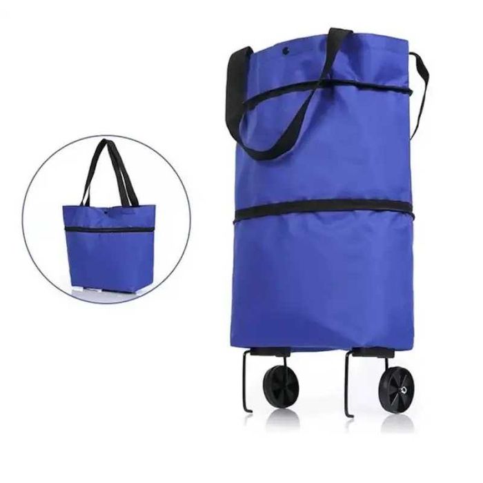 Непромокаемая сумка - тележка трансформер на колесиках 45*40*12 см