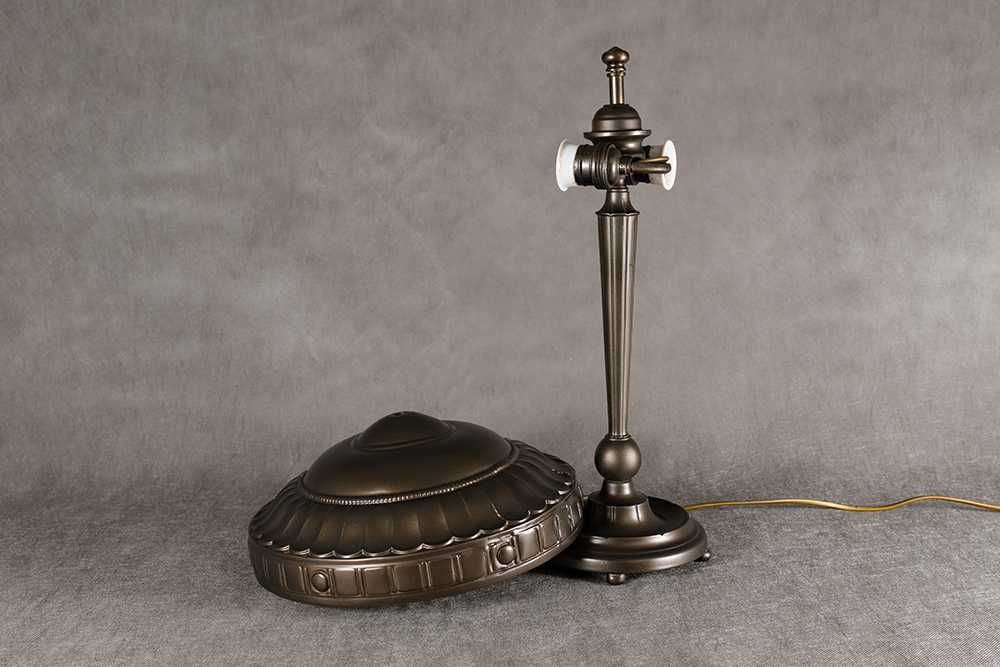 Klasyczna lampa biurkowa z mosiądzu – Art Deco, I poł. XX w.