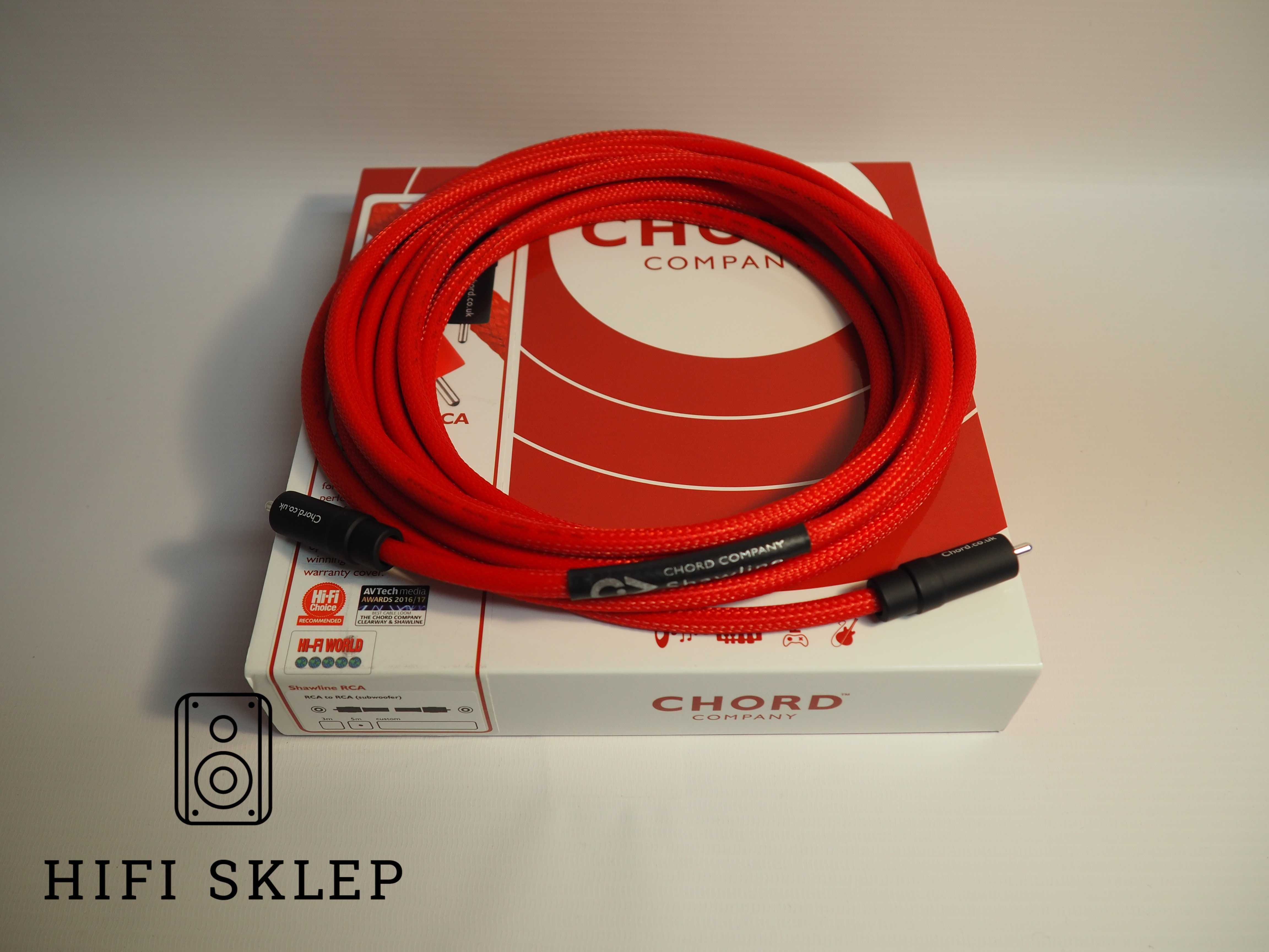 Chord  SHAWLINE - Kabel subwooferowy - 5,0M/wyprzedaż !