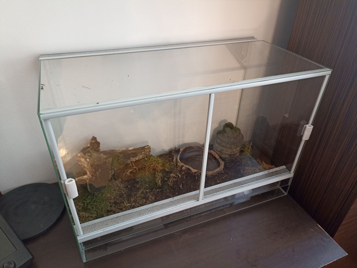 Terrarium z pełnym wyposażeniem, nowe