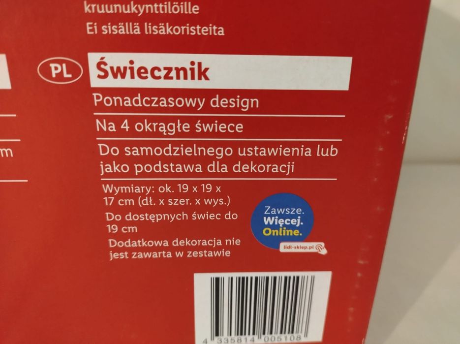Złoty świecznik LivarnoHome
