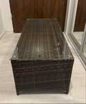 Stolik ogrodowy, balkonowy zewnetrzny, szklany blat 100x45x40