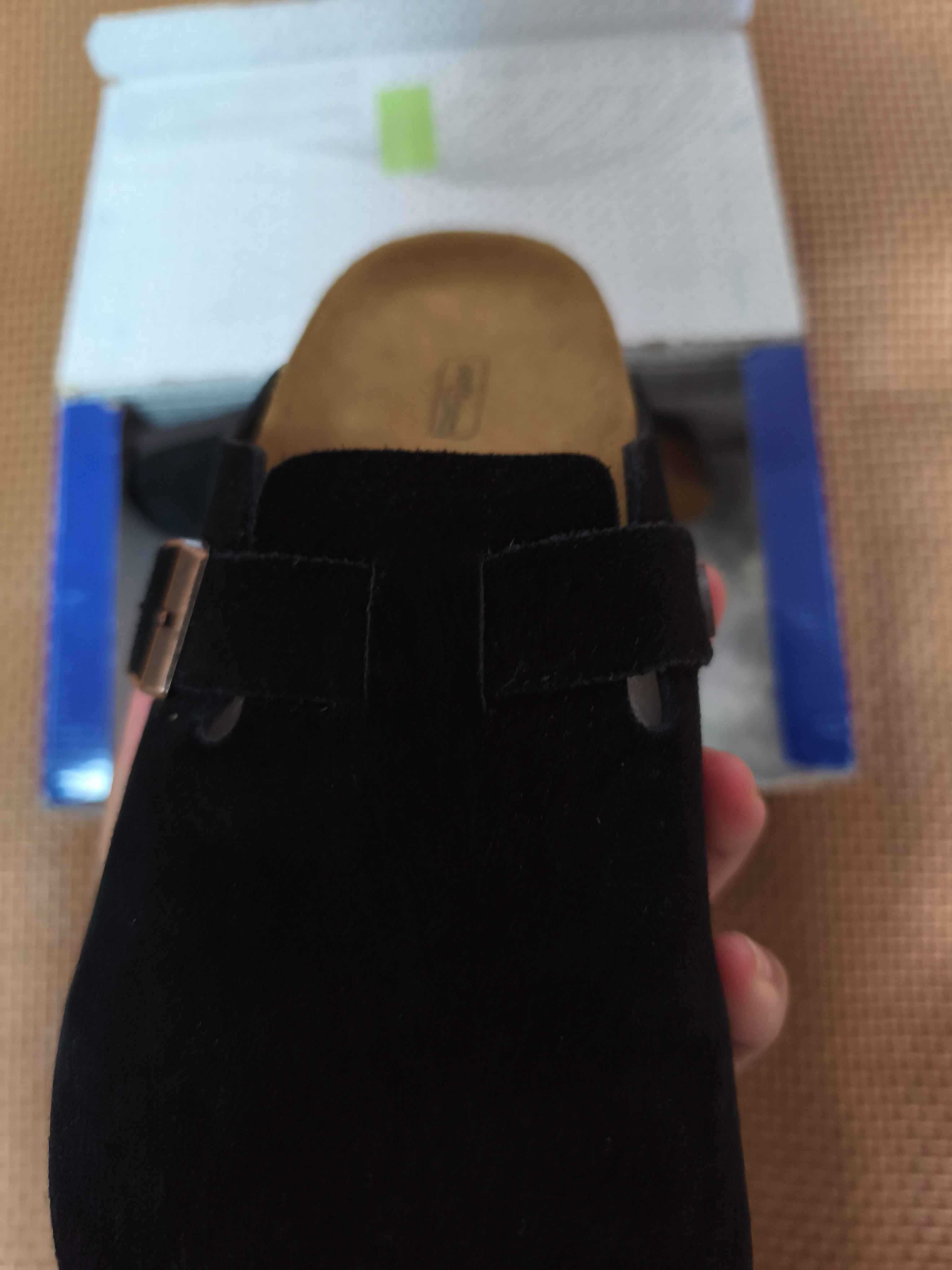 Birkenstock, czarne kapcie damskie, rozmiar 37