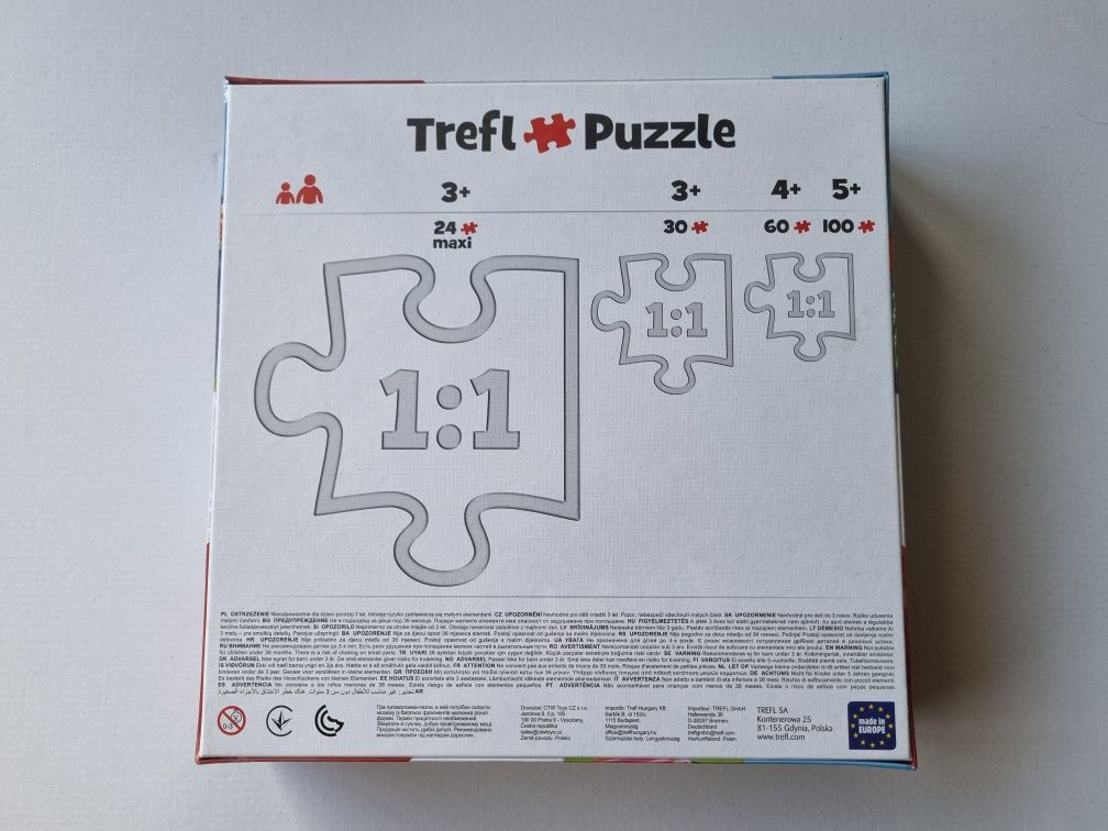 Peppa Pig Świnka Peppa Puzzle Trefl 4w1 Wakacyjna przygoda NOWE