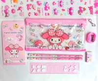 zestaw szkolny piórnik My Melody Hello Kitty Sanrio 6 elementów: