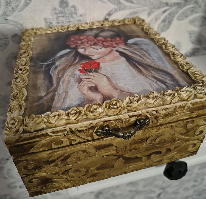 Anioł dekoracja decoupage