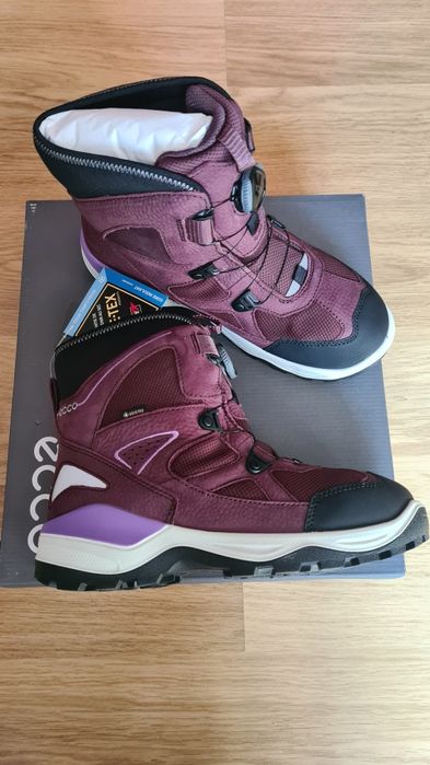 Новые зимние ботинки ecco snow mountain  36,37р с застежкой boa 38,39p
