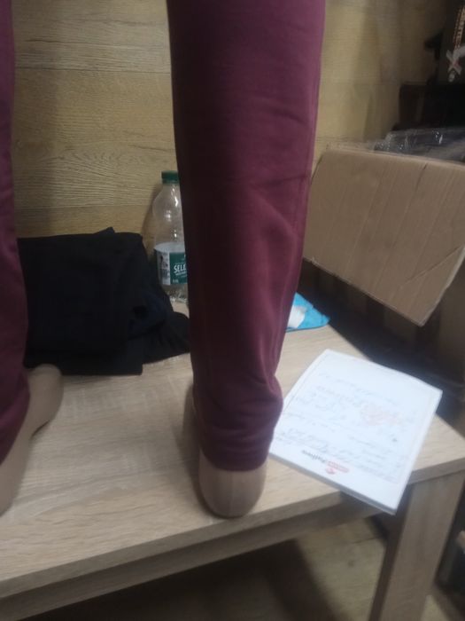 Spodnie bawełna Zentex wyprzedaż Xl bordo