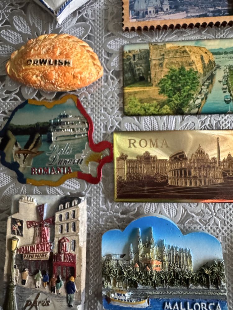 Magnesy na lodówkę kolekcja zestaw 55 sztuk