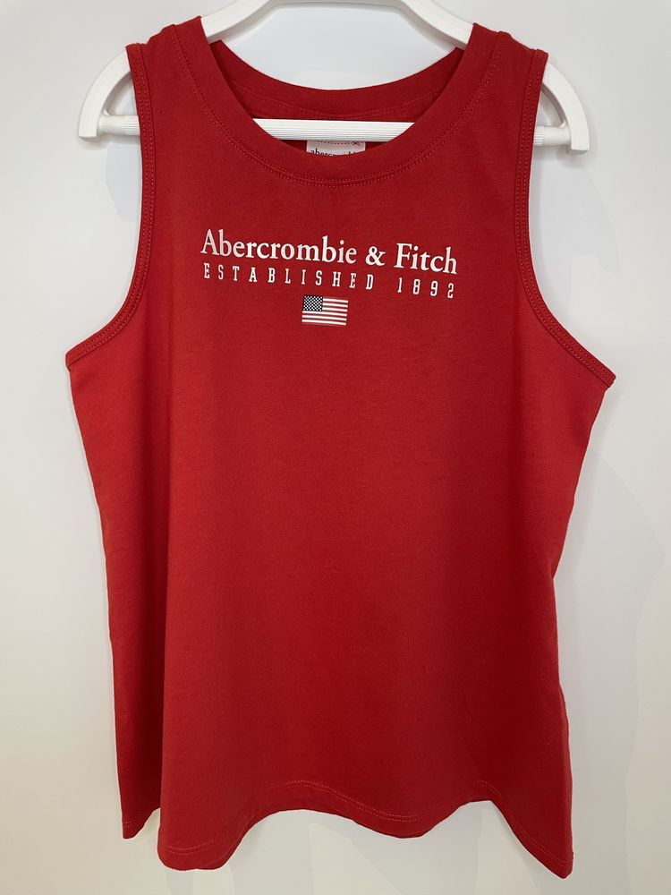 Abercrombie Kids koszulka na ramiączka z brokatowym napisem