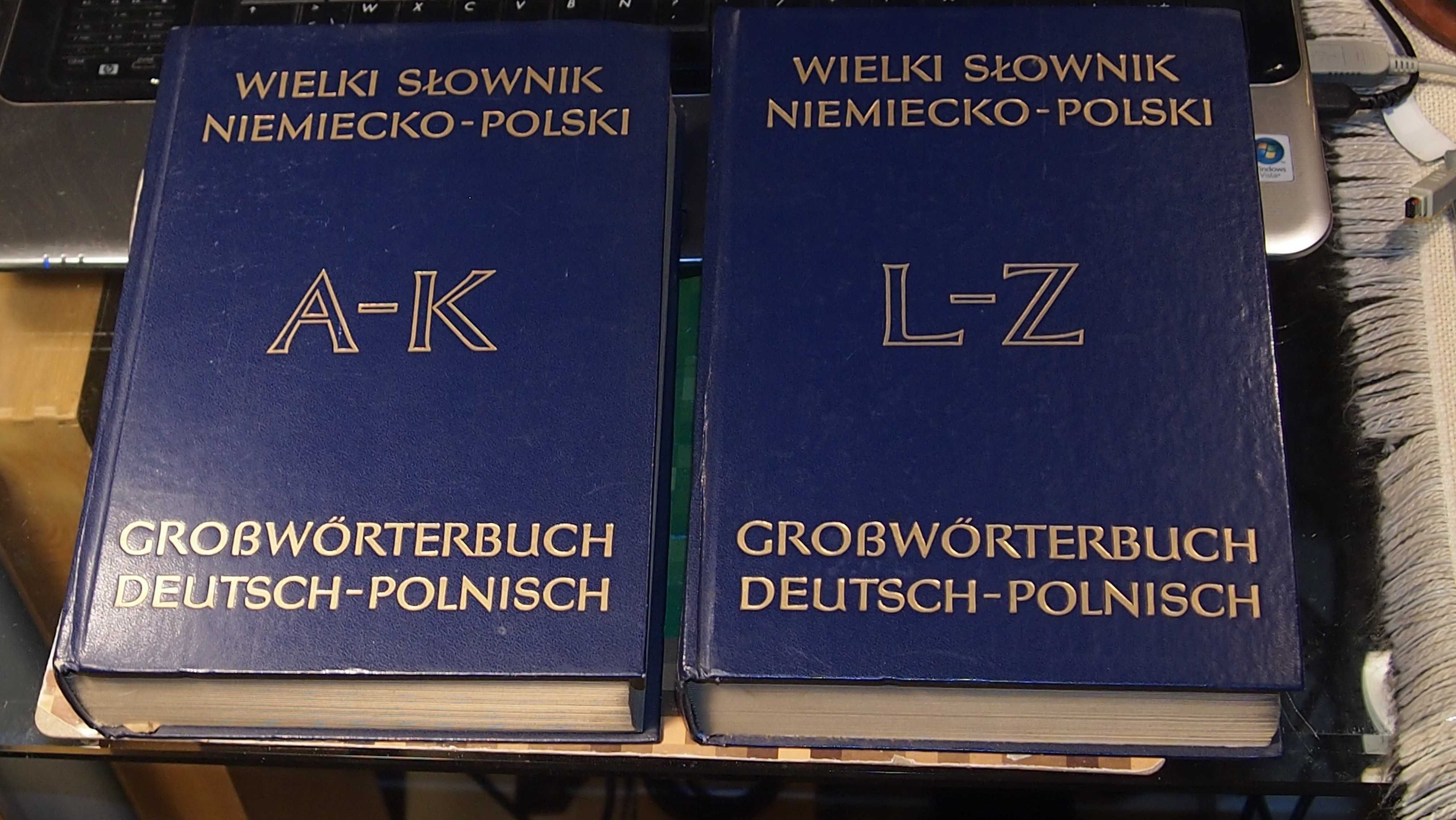 Wielki słownik niemiecko- polski, J. Piprek- J. Ippoldt, tom I + II;