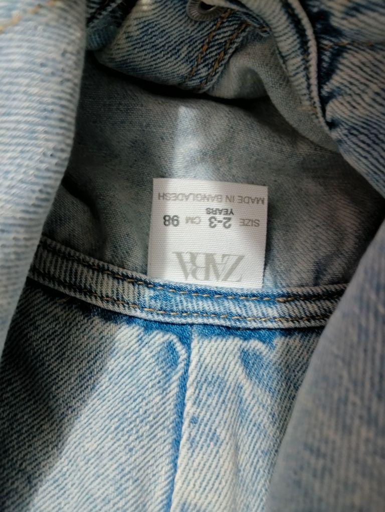 Kurtka jeans z kapturem Zara 98