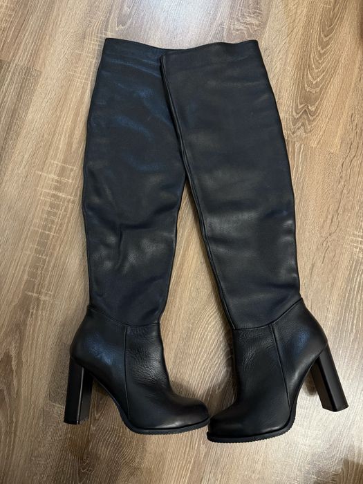 Високі чоботи , італійська шкіра , 39 розмір