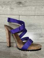 Dsquared2 Nastro Nylon Viola szpilki sandały size 40