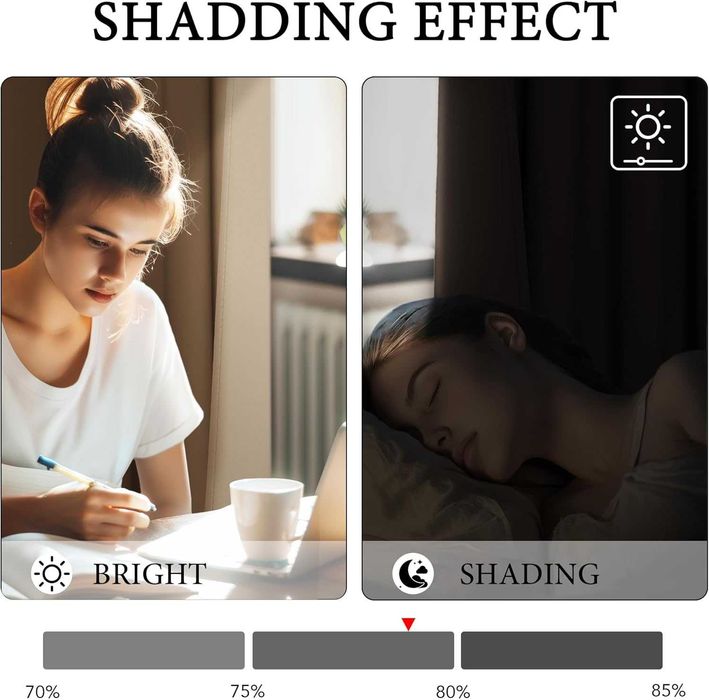 Zasłony zaciemniające blackout 140 x 175 cm piaskowy PONY DANCE szelki