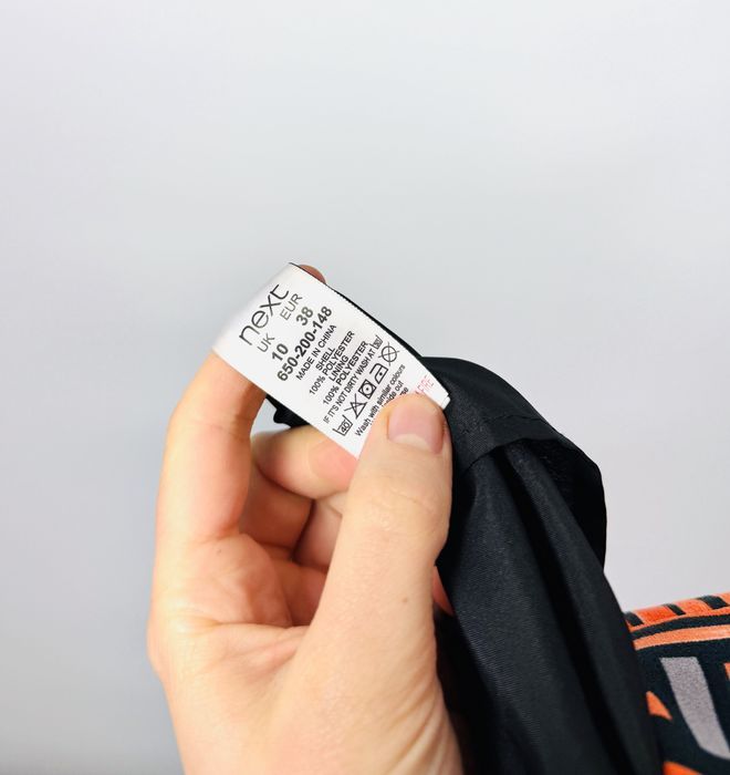 Pomarańczowa sukienka w geometryczny wzór M 38 Next