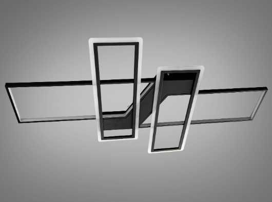 чорна стельова LED люстра з пультом, 140 Вт (БЕЗКОШТОВНА Доставка)