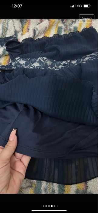 Top plissado com cinto em renda lindo Intimissimi