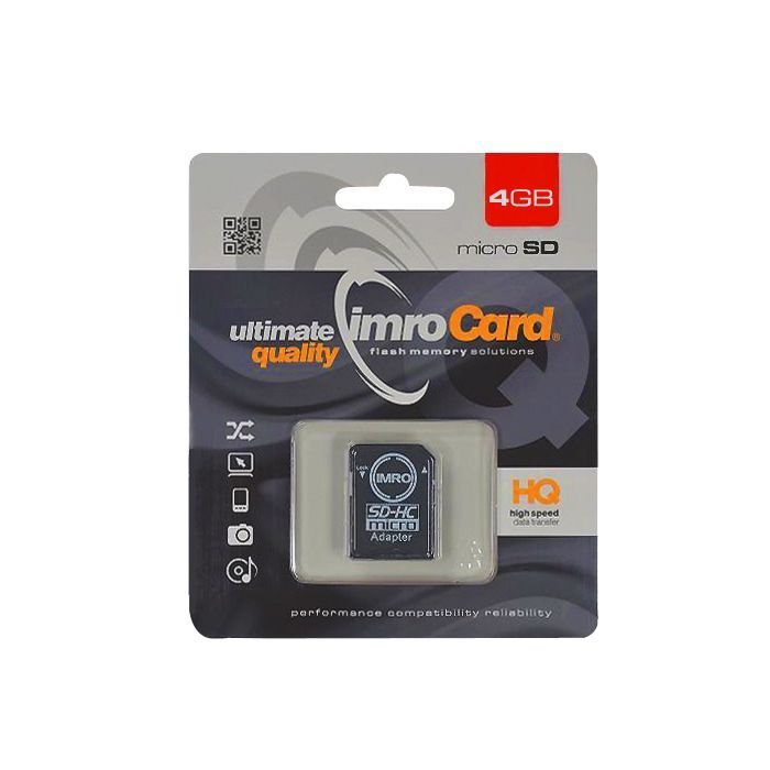 Imro Karta Pamięci 4Gb Microsdhc Kl. 10 + Adapter