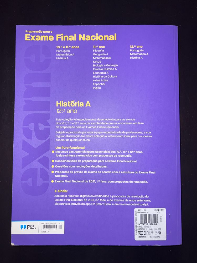 Livro Preparação para o Exame Final Nacional - Historia A 2022