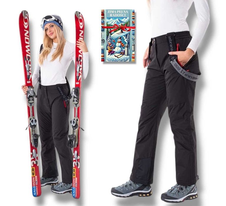 Damskie SPODNIE NARCIARSKIE Snowboard Ciepłe MEMBRANA 12.000 r. XS-3XL