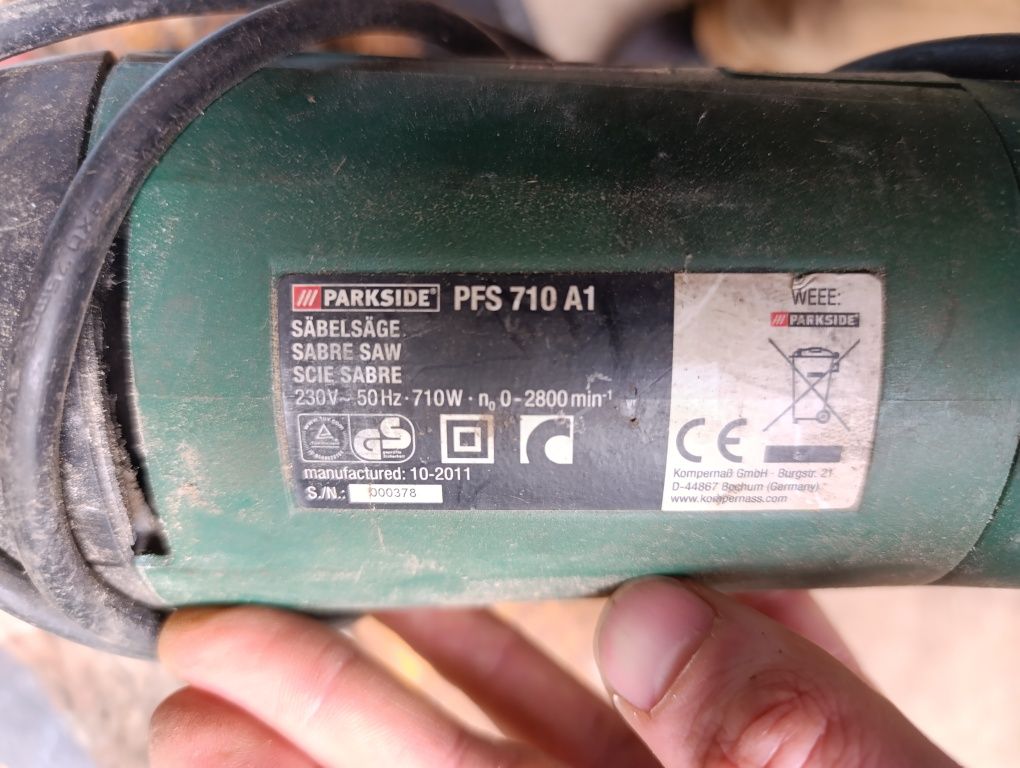 Piła szablasta 230v parkside PFS710A1